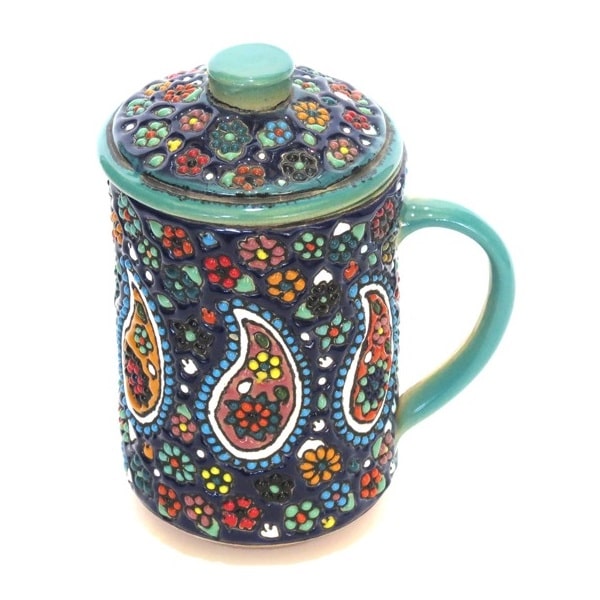 ظرف سفالی رنگی کد 116-2-0 | هنر سفالگری در ایران | صنایع دستی ایران