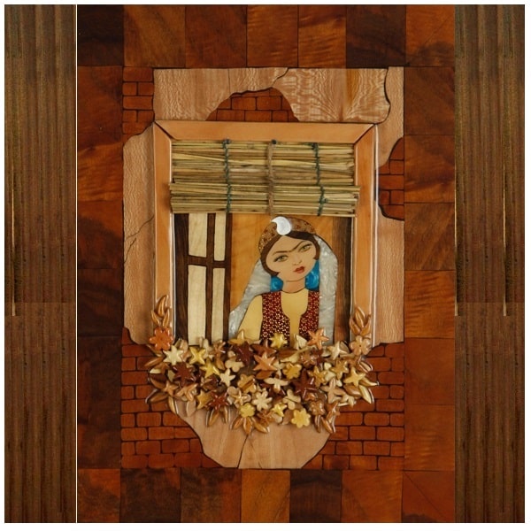 Persian Wood Inlay Work | Iranian Moaragh Code123-11-0