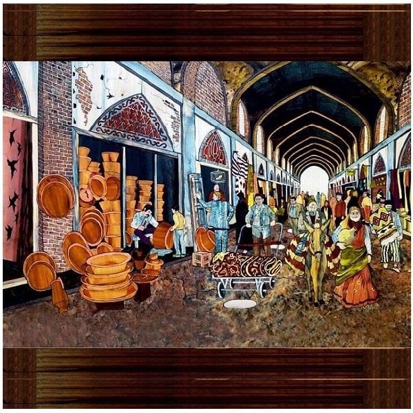 Persian Wood Inlay Work | Iranian Moaragh Code154-11-0