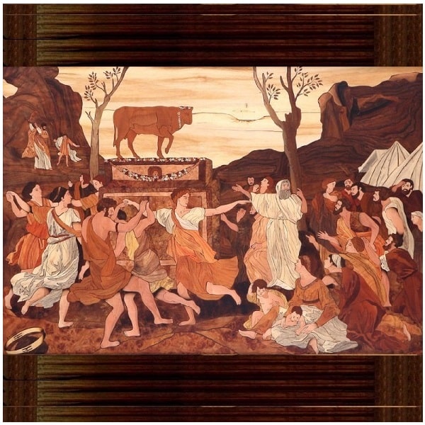 Iranian Wooden Art Tableau Moaragh Code158-11-0