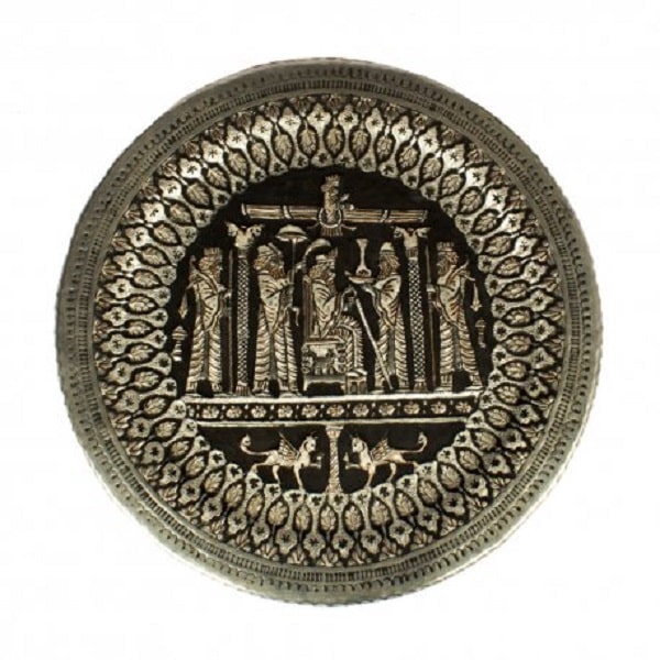 Isfahan Ghalamzani | Persian Metal Engraving Ghalamzani Tray Code205-9-0