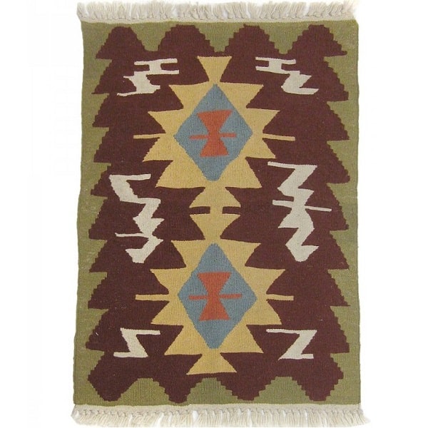 فرش گلیم صورتی رنگ  کد 217-8-0 | صنایع دستی ایران