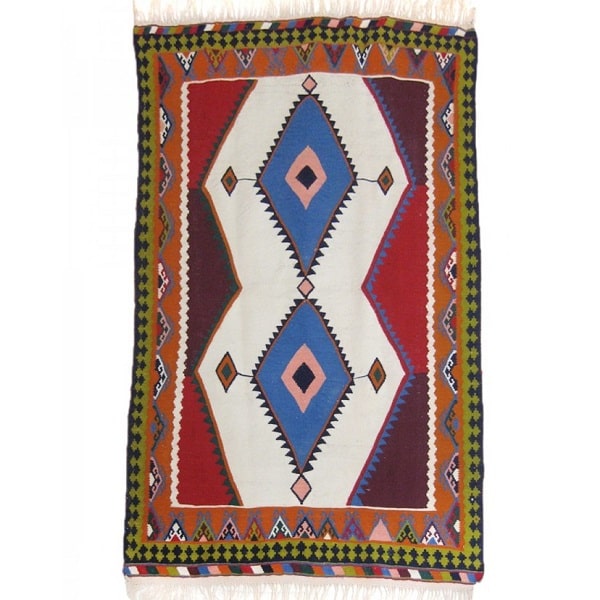 فرش گلیم صورتی رنگ  کد 220-8-0 | صنایع دستی ایران