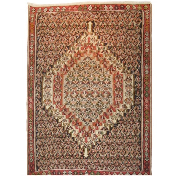 فرش گلیم صورتی رنگ  کد 222-8-0 | صنایع دستی ایران