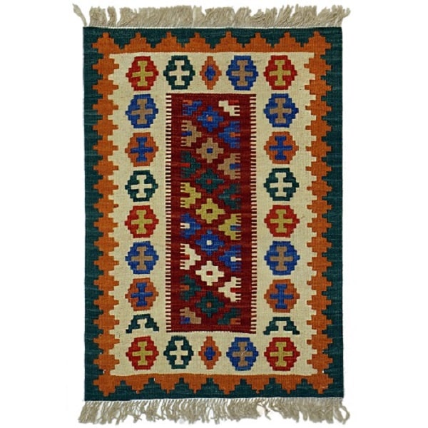 فرش گلیم کرم رنگ  کد 243-14-0 | صنایع دستی ایران