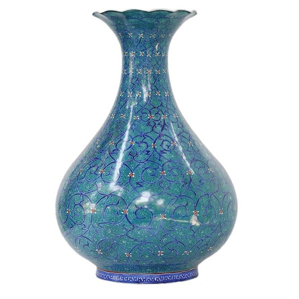 گلدان میناکاری آبی رنگ Code 67-2-3