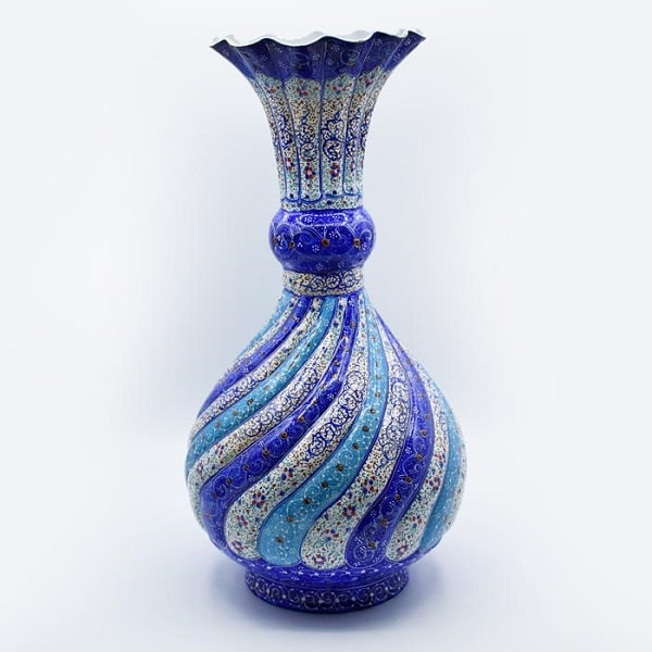 گلدان میناکاری کد 72-2-0 | هنر میناکاری از صنایع دستی ایران