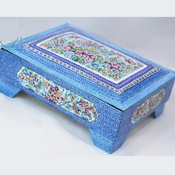 جعبه میناکاری کد 82-2-0 | هنر میناکاری از صنایع دستی ایران