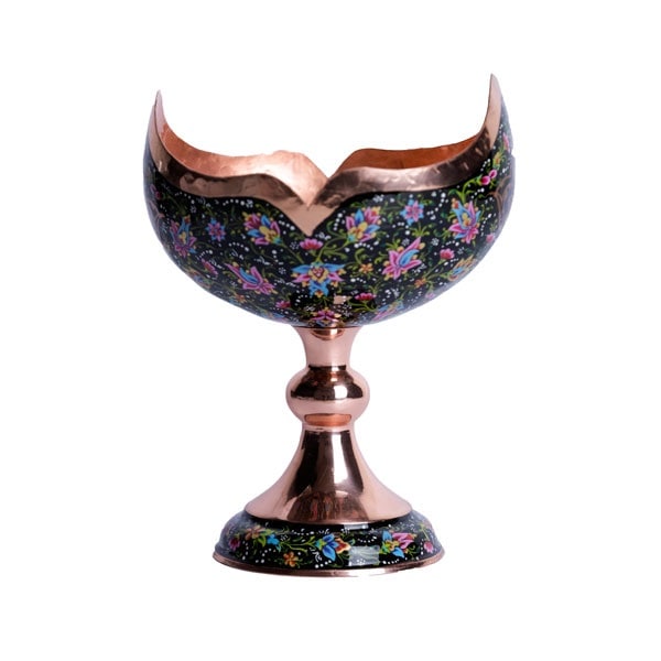 کشکول مس پرداز سیاه رنگ  کد 97-7-0 | صنایع دستی ایران