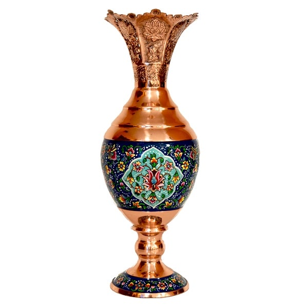 سنبلدان مس پرداز آبی رنگ  کد 98-2-0 | صنایع دستی ایران