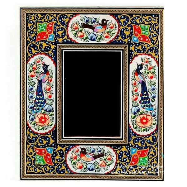 آینه خاتم کاری قرمز رنگ  کد 289-10-0 | صنایع دستی ایران