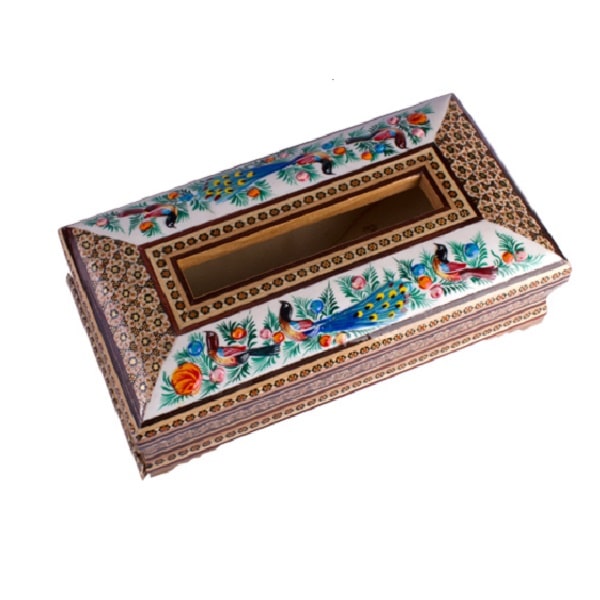 Isfahan Shiraz Persian Tissue Box Marquetry Code309-2-0