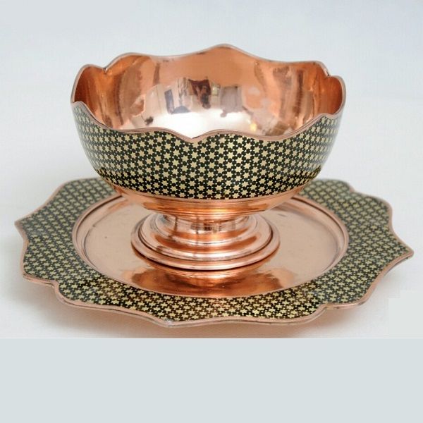 Isfahan Shiraz Iranian Nuts Bowls Marquetry Code350-9-4