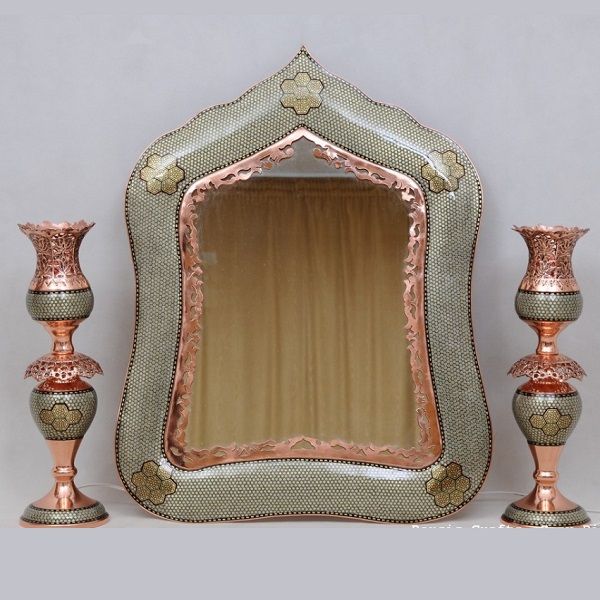 Isfahan Shiraz Persian Candle Holder Marquetry Code351-9-0