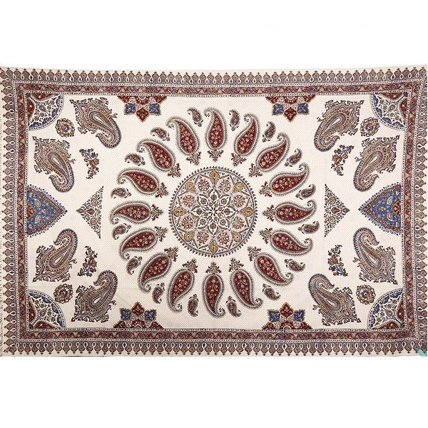 رومیزی قلمکاری صورتی رنگ  کد 361-8-0 | صنایع دستی ایران