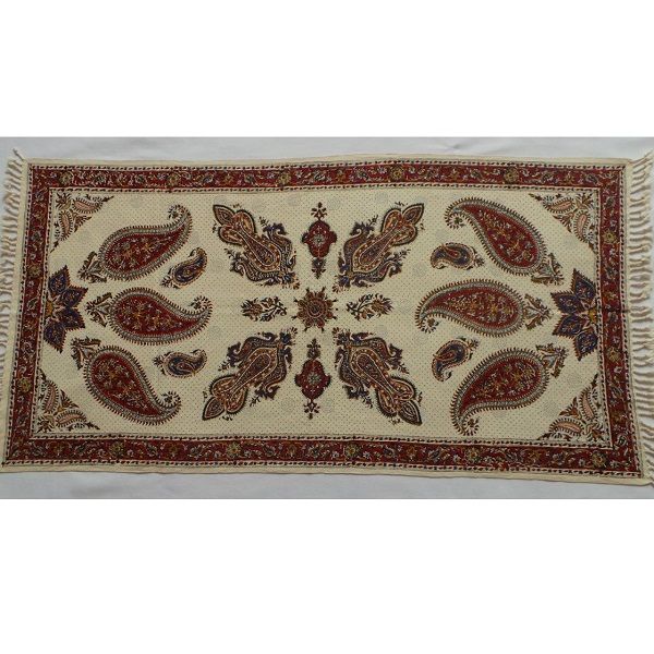 رومیزی قلمکاری قرمز رنگ  کد 363-10-0 | صنایع دستی ایران