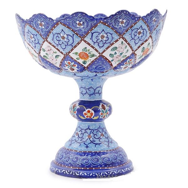 میوه خوری میناکاری آبی رنگ Code 377-2-0