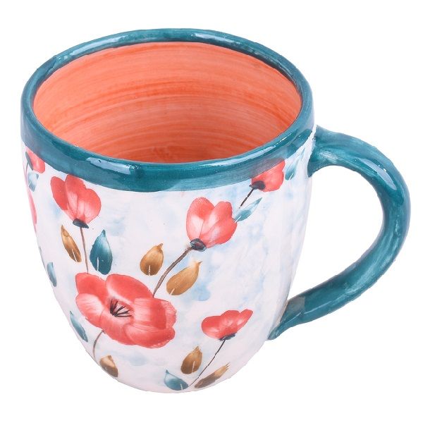 لیوان سفالی قرمز رنگ  کد 395-10-0 | صنایع دستی ایران