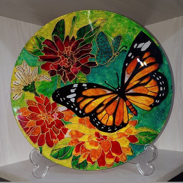 بشقاب سفالی سبز رنگ Code 413-5-0