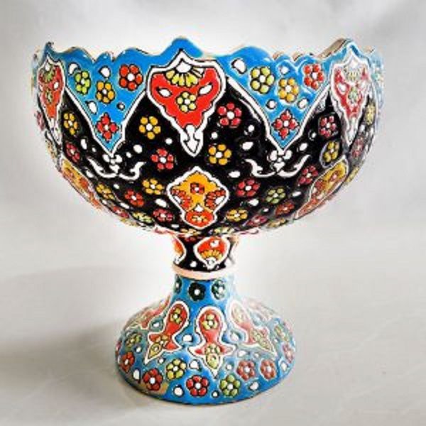 میوه خوری سفالی قرمز رنگ  کد 445-10-0 | صنایع دستی ایران