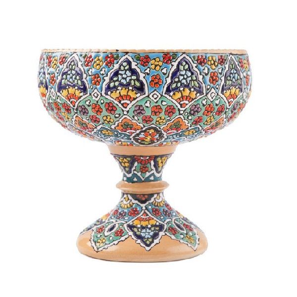 میوه خوری سفالی آبی رنگ  کد 445-2-3 | صنایع دستی ایران