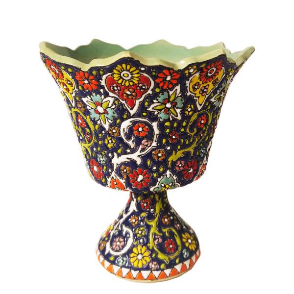 میوه خوری سفالی رنگی کد 445-2-0 | هنر سفالگری در ایران | صنایع دستی ایران