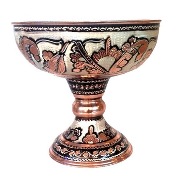Isfahan Ghalamzani | Iranian Metal Engraving Ghalamzani Compote Code473-10-0