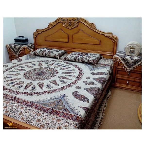 Isfahan Ghalamkari Bedspread | Persian Calico Code503-10-0