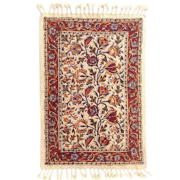 Isfahan Ghalamkari Prayer Mat | Persian Calico Code510-10-0