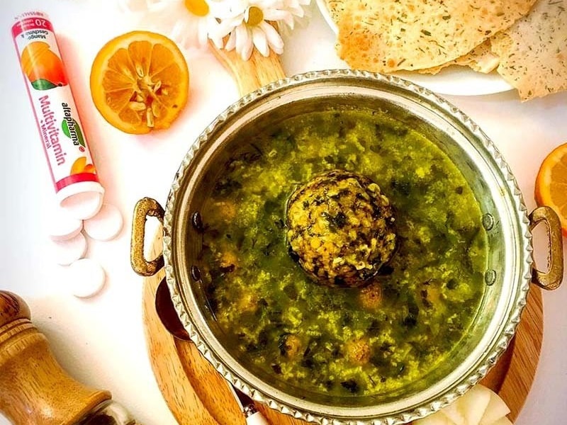 آش شوربای سبزی اصفهان | غذاهای محلی و سنتی اصفهان