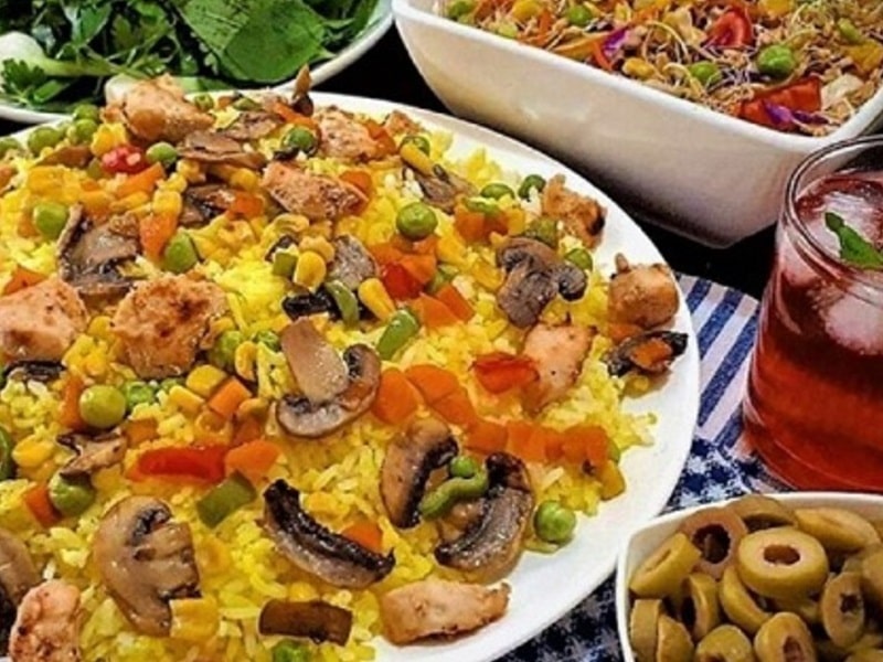 Kurdish Food Mushroom Pilaf | What to eat in Marivan Iran