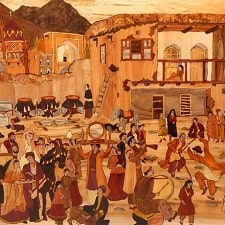Persian Wood Inlay Art | Iranian Wedding Tableau Moaragh