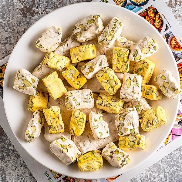 Most Popular Persian Sweet, Gaz Pistachio Nougat
