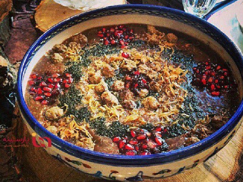 Iranian Foods Pomegranate Pottage | What to eat in Shiraz Iran