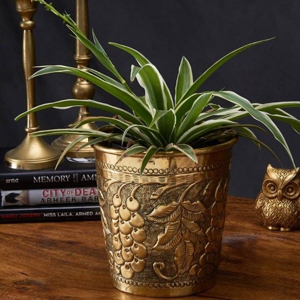 گلدان قلمزنی طرح میوه