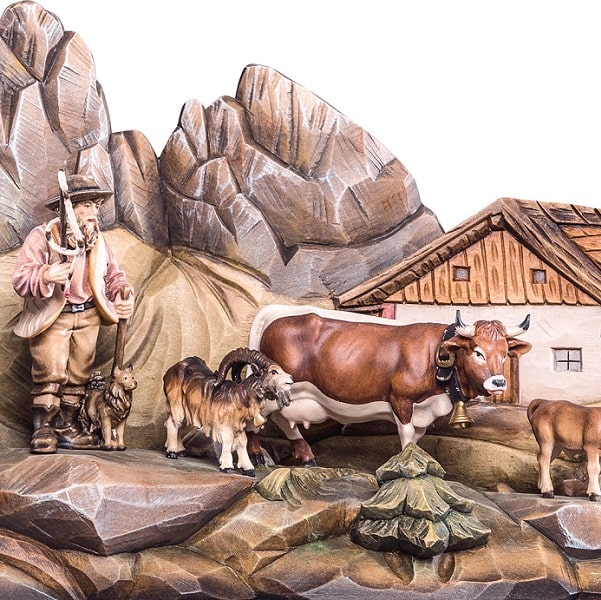 تابلو منبت طرح شکارچی و حیوانات