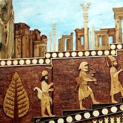 صنایع دستی ایران، کنده کاری روی چوب | آثار منبت‌کاری تخت جمشید