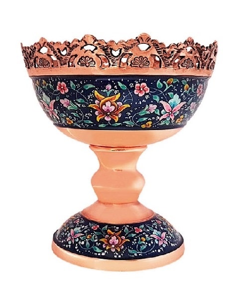 Painted Copper Iranian Handicraft | Iranian Metal Art