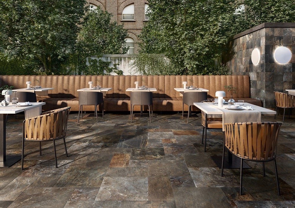 outdoor tiles for garden and patios, porcelain and ceramic floor and wall | Ceramic tiles with stone design